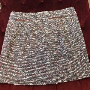 Loft skirt gray mauve and cream colored